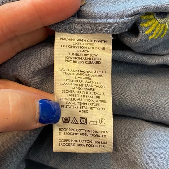 New! Free People Emory Embroidered Sun Midi Dress blue nwot 27068 - Picture 11 of 14